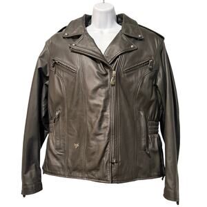 Harley-Davidson Women’s Leather Motorcycle Jacket – Size Large – Black